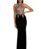 The Jeanette Formal Velvet Applique Dress is a gorgeous pick as your 2023 prom dress or formal gown for wedding guest, spring bridesmaid, or army ball attire!