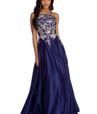 Ryleigh Floral Satin Ball Gown is a gorgeous pick as your 2023 prom dress or formal gown for wedding guest, spring bridesmaid, or army ball attire!