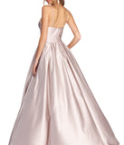 The Harper Formal Satin Ball Gown is a gorgeous pick as your 2023 prom dress or formal gown for wedding guest, spring bridesmaid, or army ball attire!