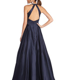 Maddie Formal Embellished Halter Ball Gown is a gorgeous pick as your 2023 prom dress or formal gown for wedding guest, spring bridesmaid, or army ball attire!
