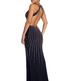 The Jules Formal Beaded Halter Dress is a gorgeous pick as your 2023 prom dress or formal gown for wedding guest, spring bridesmaid, or army ball attire!