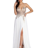 The Emeline Beaded Mesh & Chiffon Dress is a gorgeous pick as your 2023 prom dress or formal gown for wedding guest, spring bridesmaid, or army ball attire!
