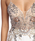 The Emeline Beaded Mesh & Chiffon Dress is a gorgeous pick as your 2023 prom dress or formal gown for wedding guest, spring bridesmaid, or army ball attire!