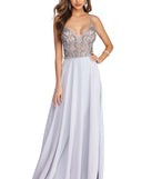 Riley Formal Beaded Chiffon Dress is a gorgeous pick as your 2023 prom dress or formal gown for wedding guest, spring bridesmaid, or army ball attire!