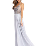 Riley Formal Beaded Chiffon Dress is a gorgeous pick as your 2023 prom dress or formal gown for wedding guest, spring bridesmaid, or army ball attire!