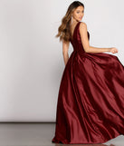 Reina Stunning Satin Ball Gown is a gorgeous pick as your 2023 prom dress or formal gown for wedding guest, spring bridesmaid, or army ball attire!