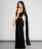 Linda One Shoulder Two Piece Dress is a gorgeous pick as your 2023 prom dress or formal gown for wedding guest, spring bridesmaid, or army ball attire!