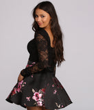 Riley Lace Floral Two Piece Dress creates the perfect spring wedding guest dress or cocktail attire with stylish details in the latest trends for 2023!