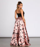 The Calla Two Piece Sequin Lace Satin A Line Dress is a gorgeous pick as your 2023 prom dress or formal gown for wedding guest, spring bridesmaid, or army ball attire!