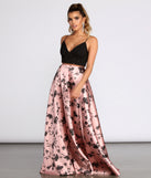 The Calla Two Piece Sequin Lace Satin A Line Dress is a gorgeous pick as your 2023 prom dress or formal gown for wedding guest, spring bridesmaid, or army ball attire!
