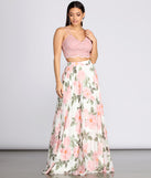 Evie Floral Chiffon Two Piece Dress creates the perfect summer wedding guest dress or cocktail party dresss with stylish details in the latest trends for 2023!