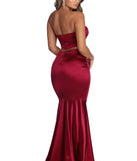 The Harlee Formal Satin Two Piece Dress is a gorgeous pick as your 2023 prom dress or formal gown for wedding guest, spring bridesmaid, or army ball attire!