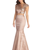 The Emmie Formal Sequin Two Piece Dress is a gorgeous pick as your 2023 prom dress or formal gown for wedding guest, spring bridesmaid, or army ball attire!