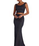 Mariah Glitter Two Piece Dress is a gorgeous pick as your 2023 prom dress or formal gown for wedding guest, spring bridesmaid, or army ball attire!
