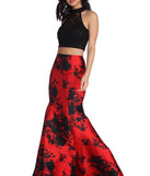 The Lena Floral Two Piece Dress is a gorgeous pick as your 2023 prom dress or formal gown for wedding guest, spring bridesmaid, or army ball attire!