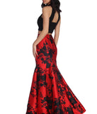 The Lena Floral Two Piece Dress is a gorgeous pick as your 2023 prom dress or formal gown for wedding guest, spring bridesmaid, or army ball attire!