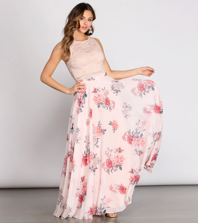 Grace Two Piece Lace & Chiffon Dress creates the perfect summer wedding guest dress or cocktail party dresss with stylish details in the latest trends for 2023!