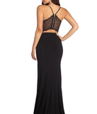 The Amirah Lace Two Piece Dress is a gorgeous pick as your 2023 prom dress or formal gown for wedding guest, spring bridesmaid, or army ball attire!