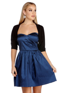 dress blue cover Sophisticated Beauty Formal Cover Up