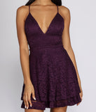 Glitz & Glam Lace Skater Dress
