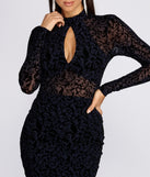 Burnout Babe Flocked Mini Dress