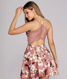 Floral Bloom Lace Skater Dress