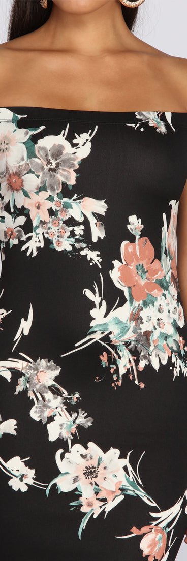 Deep Dive Floral Scuba Dress