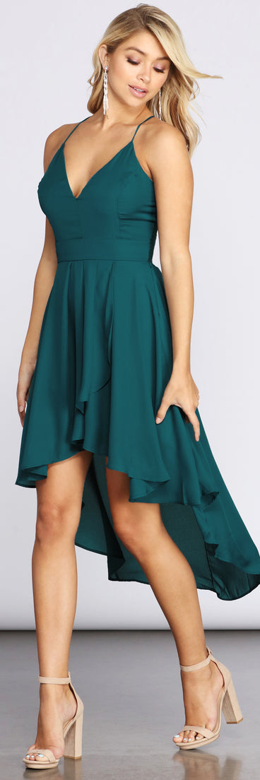 Feeling A Little Lacy High-Low Dress