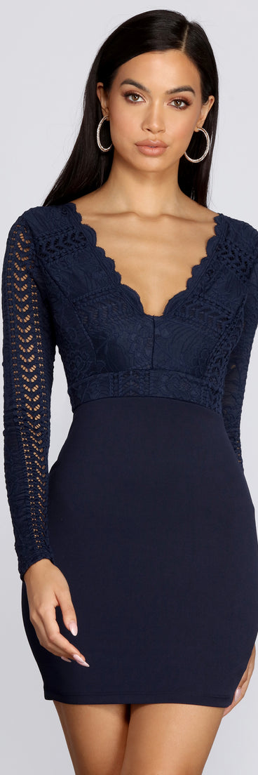 You’ll make a statement in In Love In Lace Crochet Dress as an NYE club dress, a tight dress for holiday parties, sexy clubwear, or a sultry bodycon dress for that fitted silhouette.