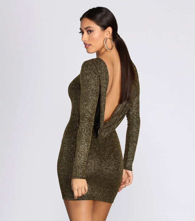 Dazzle Diva Glitter Open Back Dress is a trendy pick to create 2023 festival outfits, festival dresses, outfits for concerts or raves, and complete your best party outfits!