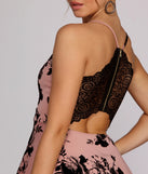 Flocked Floral Skater Dress