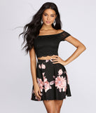 Fresh In Floral Lace Skater Dress creates the perfect spring wedding guest dress or cocktail attire with stylish details in the latest trends for 2023!