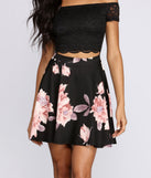 Fresh In Floral Lace Skater Dress creates the perfect spring wedding guest dress or cocktail attire with stylish details in the latest trends for 2023!