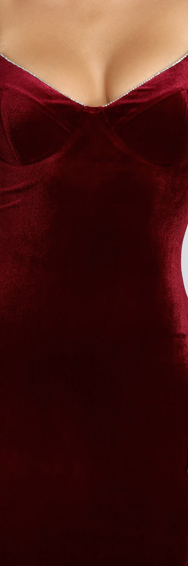 She's a Sweetheart Velvet Mini Dress