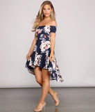 Blooming Beauty High-Low Skater Dress creates the perfect spring wedding guest dress or cocktail attire with stylish details in the latest trends for 2023!