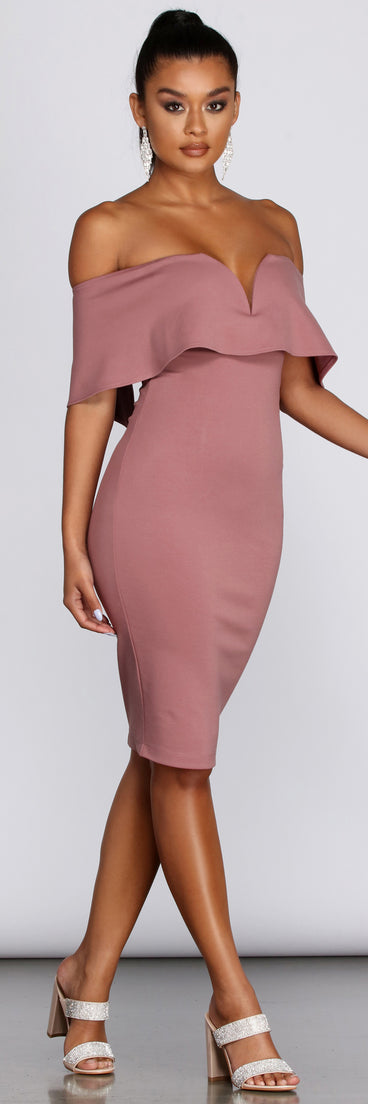 Outfit On Ponte Midi Dress