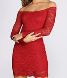 Lovely Lace Off The Shoulder Mini Dress