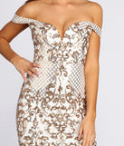 Heavenly Sequins Off Shoulder Mini Dress