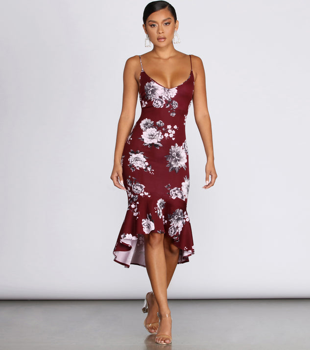 Flow With Floral Midi Dress
