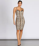 Snake It Like You Mean It Midi Dress creates the perfect New Year’s Eve Outfit or new years dress with stylish details in the latest trends to ring in 2023!