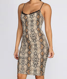 Snake It Like You Mean It Midi Dress