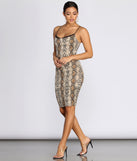 Snake It Like You Mean It Midi Dress