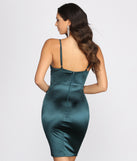 Wait A Midi Satin Midi Dress