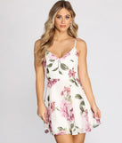 Pick Of The Bunch Floral Chiffon Skater Dress