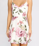 Pick Of The Bunch Floral Chiffon Skater Dress