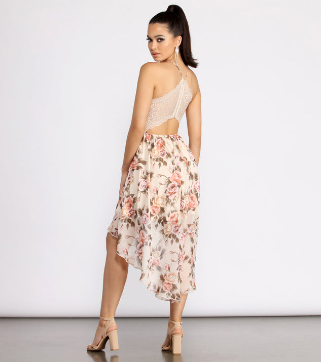 Floral Chiffon High Low Dress | Windsor