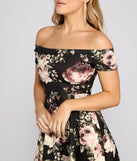 Va-Va-Bloom Off Shoulder Floral High Low Dress creates the perfect spring wedding guest dress or cocktail attire with stylish details in the latest trends for 2023!