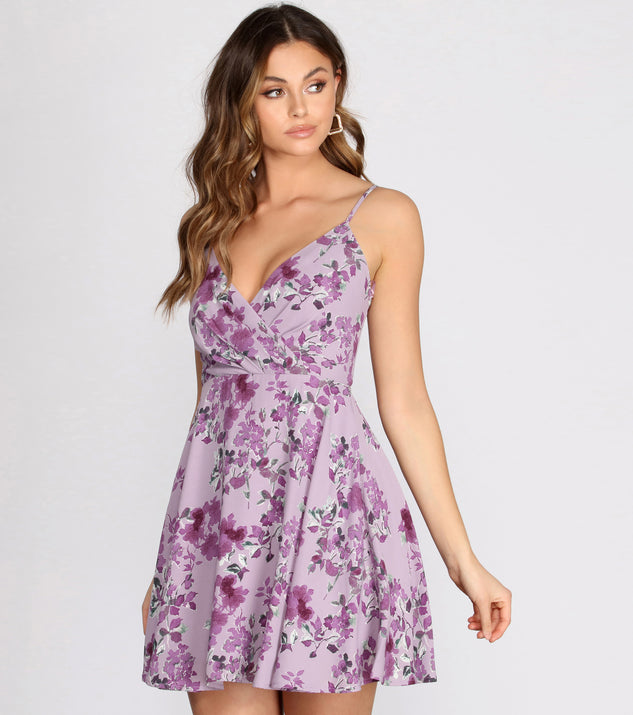 Floral Flaunt Chiffon Skater Dress