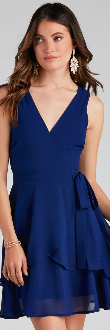 Effortless Vibes Chiffon Skater Dress creates the perfect summer wedding guest dress or cocktail party dresss with stylish details in the latest trends for 2023!