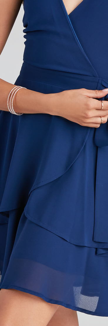 Effortless Vibes Chiffon Skater Dress creates the perfect summer wedding guest dress or cocktail party dresss with stylish details in the latest trends for 2023!